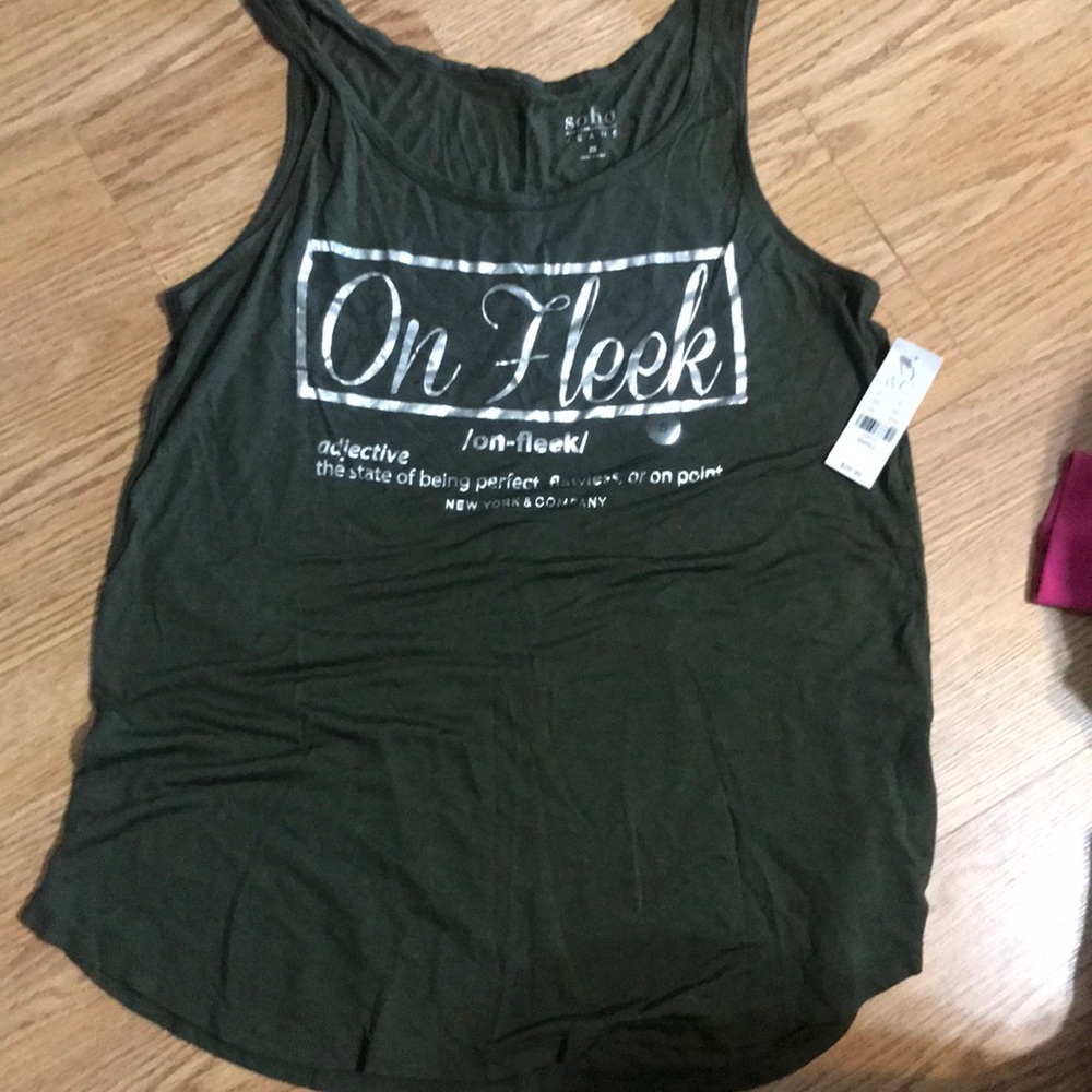 Green New York and Company tank top